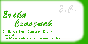 erika csasznek business card